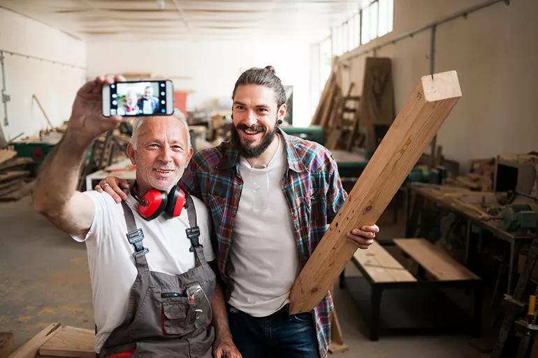 Handwerker Smartphone