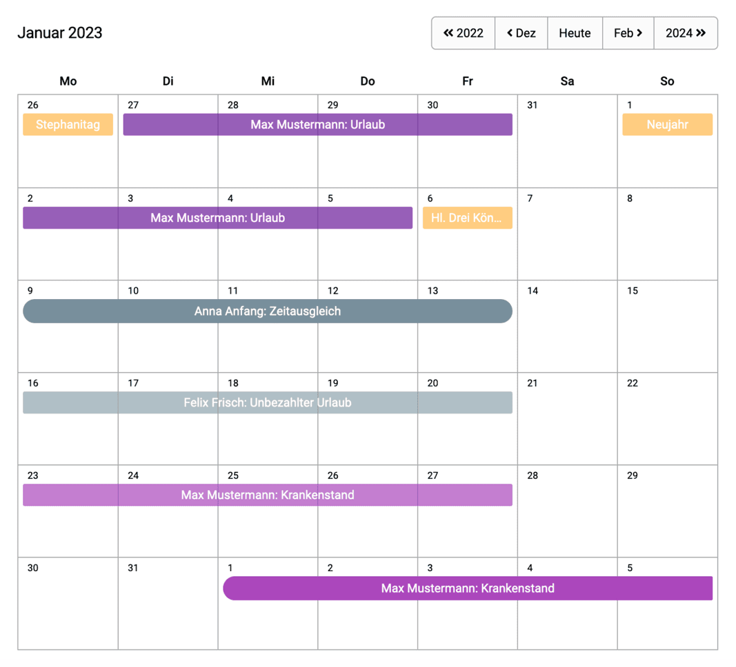 Urlaubskalender